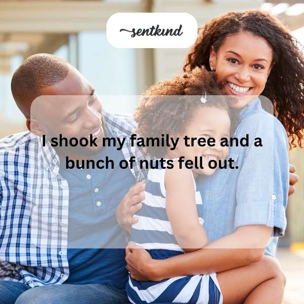 A multi-generational family smiles together during a reunion.