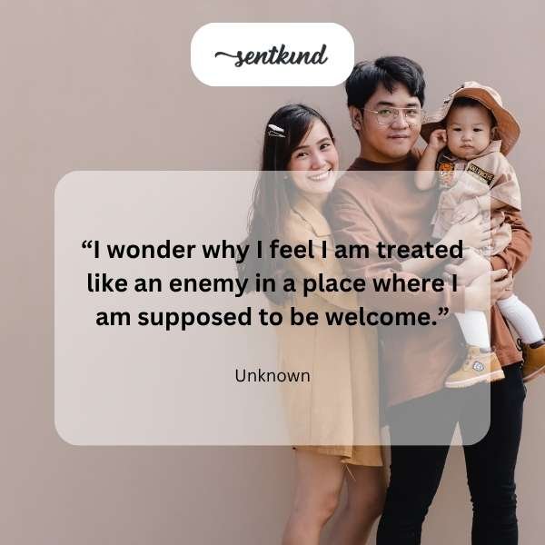 A person stands at a path's divergence, looking forward with determination while shadowy figures remain on the path behind them, symbolizing the choice to move on from certain family ties.