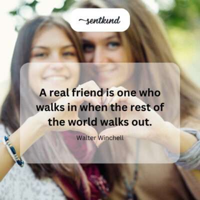 Friends when needed most.