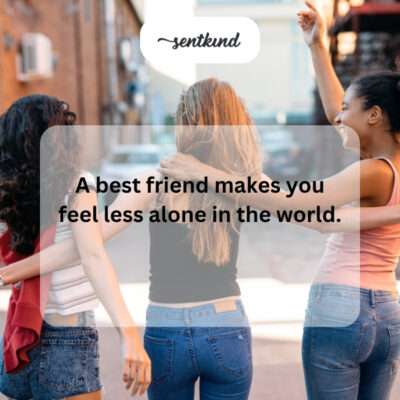 Friend conquers loneliness.