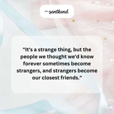 The unpredictable nature of friendships.