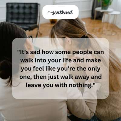 Friend leaves you with nothing.
