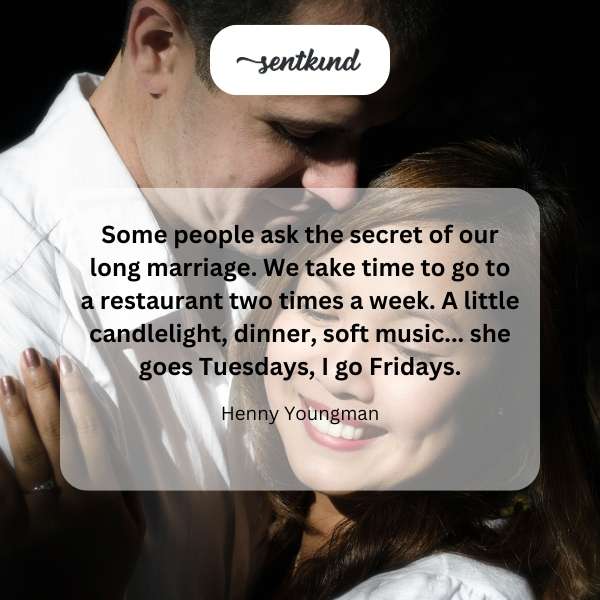 A humorous illustration about a couple's differing schedules for weekly restaurant visits.