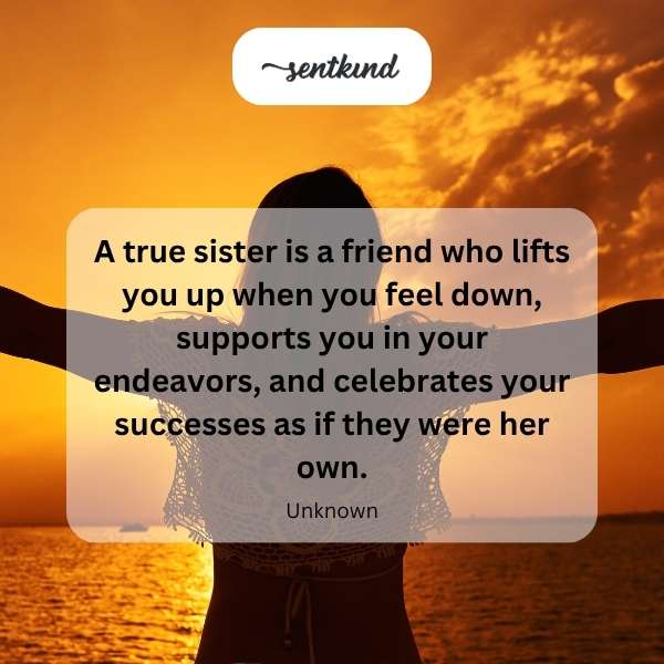 Two diverse women embrace warmly and smile at each other, symbolizing a deep sisterly bond.