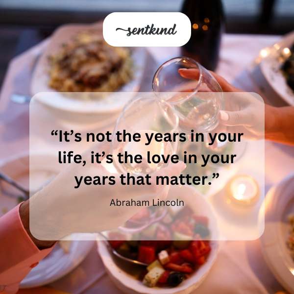 A quote emphasizing love's importance over time.