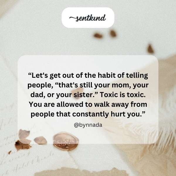 A lone figure walks confidently away from shadowy, tangled forms reaching out behind them, stepping into a bright, clear space.