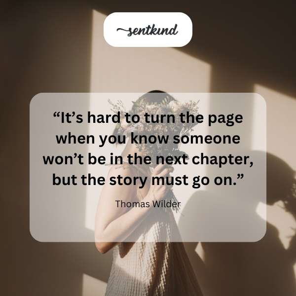 An open book with blurred pages symbolizes moving forward.