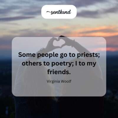Friends for comfort.