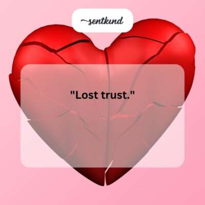 Trust gone.