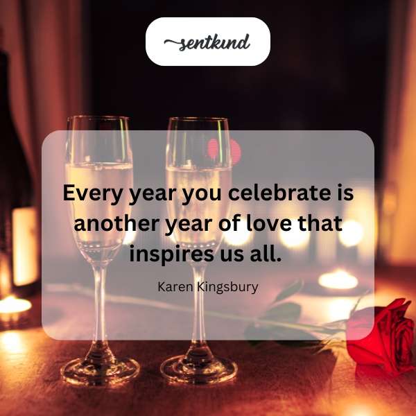 An uplifting scene depicting a joyous anniversary celebration.