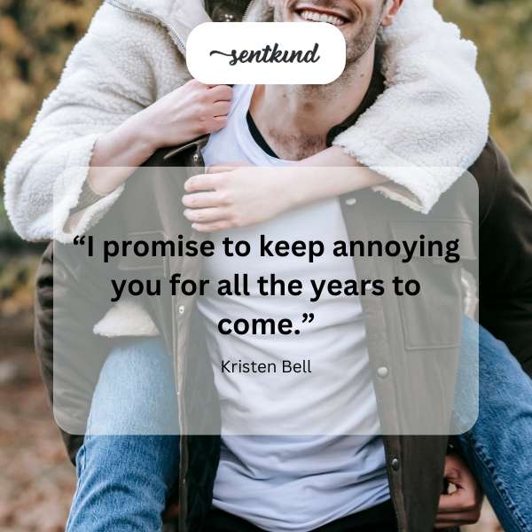 A couple playfully teasing each other with affectionate smiles.