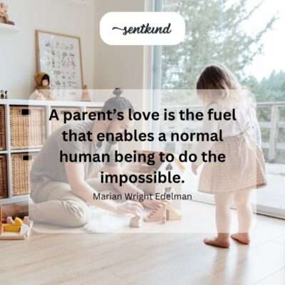A parent's strong arms lift a child high into the air against a backdrop of a challenging mountain climb, symbolizing overcoming obstacles through love.