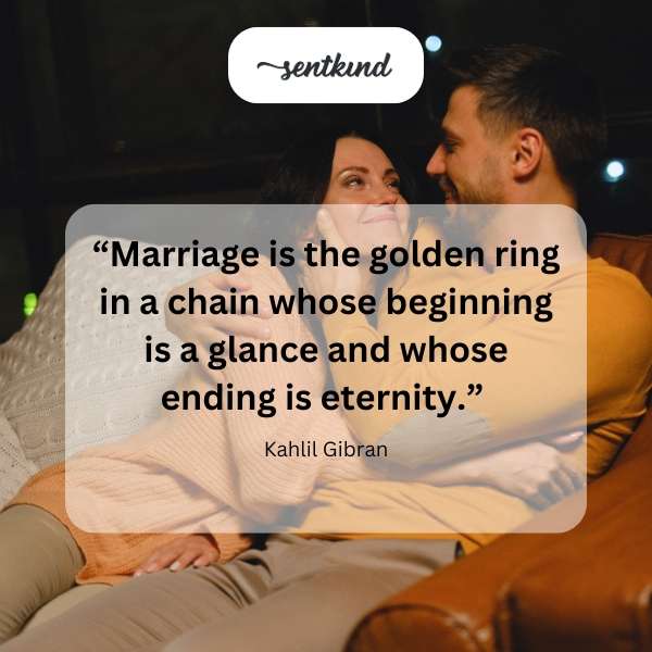 Golden wedding rings symbolize eternal love and commitment.