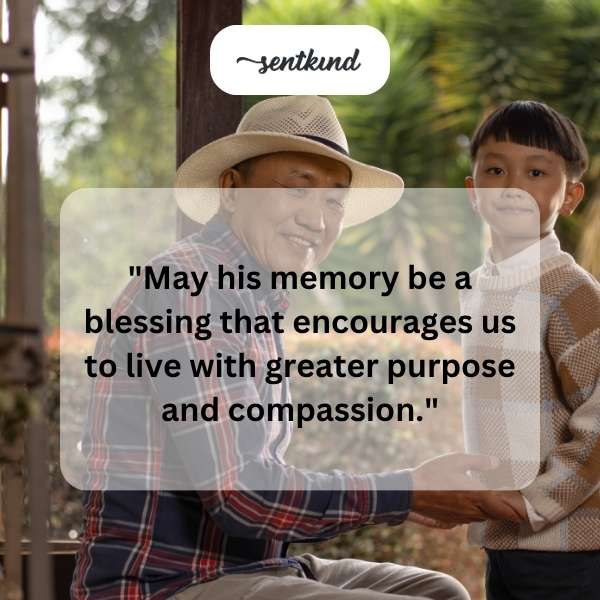 A grandfather's loving embrace guides a child forward.