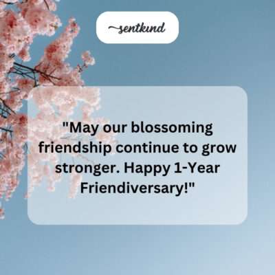 Friendship blossoming.