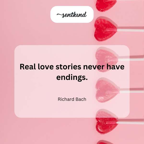 Heart-shaped objects represent an eternal love.