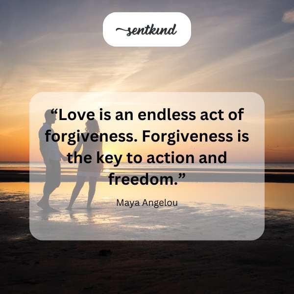 A heart shape is formed by two hands reaching towards each other, symbolizing love and forgiveness.
