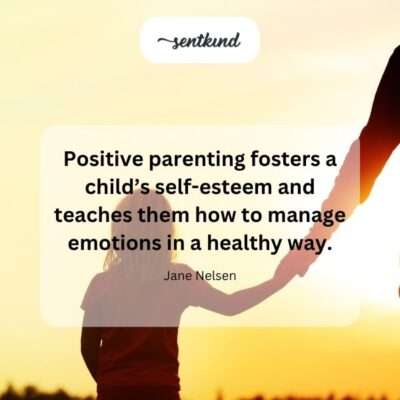 A parent gently holds their child's hands while looking them in the eye, conveying reassurance and support in a warm, inviting setting.