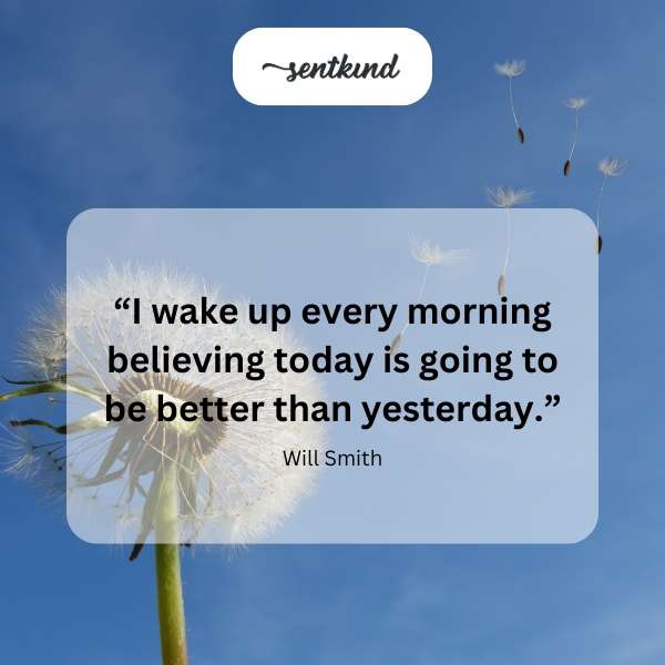 Person joyfully greeting the sunrise with arms outstretched.