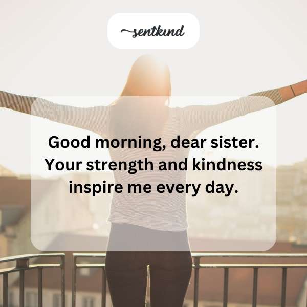Two sisters smile warmly at each other while sharing coffee in a brightly lit kitchen.