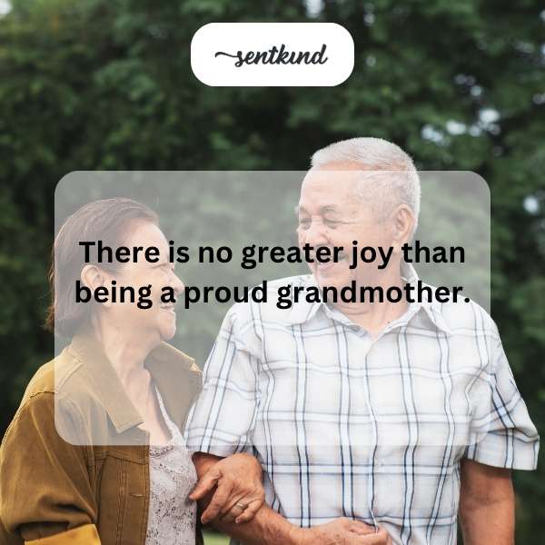 A smiling older woman with her arm around a young child, both looking happily at the camera, depicting a proud grandmother and her grandchild.