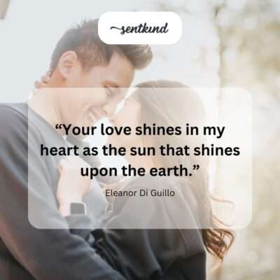 An illustration showing a heart radiating golden sunlight onto the earth below.