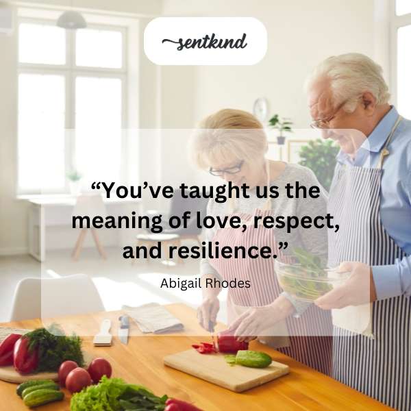 Inspirational quote about love, respect, and resilience.