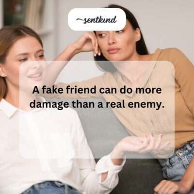 Fake friend causes more damage than enemy.