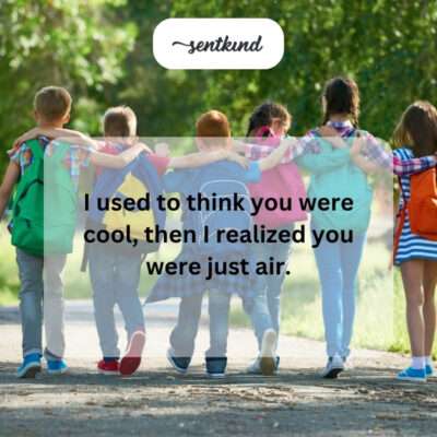 Realized friend was just air.