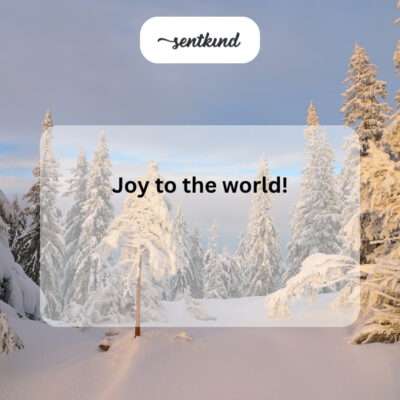 Joy to the world.