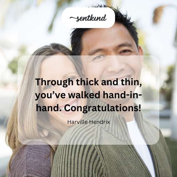 A couple holding hands symbolizes a strong relationship.