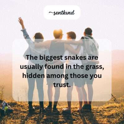 Snakes hidden among trusted ones.