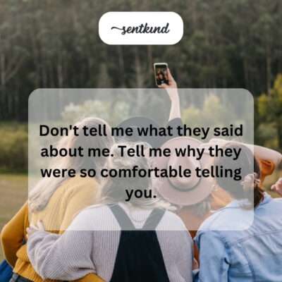 Questioning comfort in gossiping.