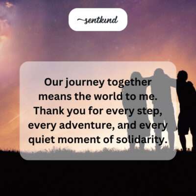 Thanking for a meaningful shared journey.