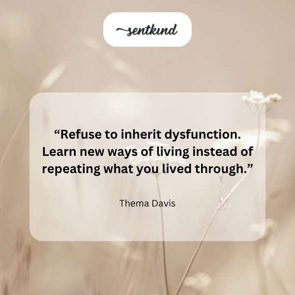 A person steps out of a dark, thorny path onto a bright, open field, symbolizing breaking free from a difficult past.