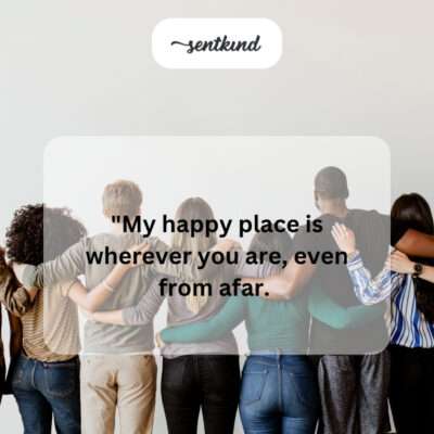 Finding happiness with a faraway friend.