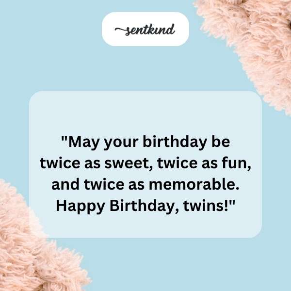 Two birthday cakes are decorated for twins celebrating their special day.