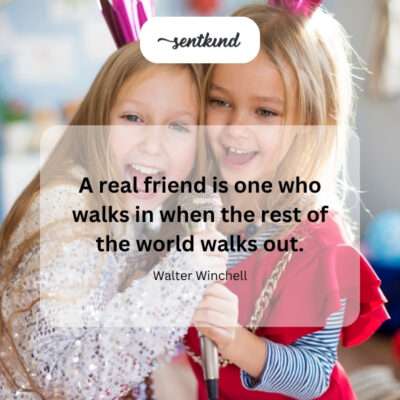 Real friend walks in.