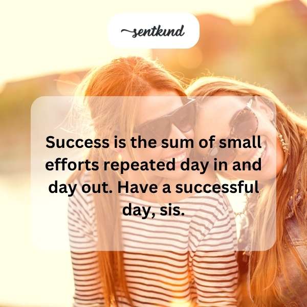Motivational text art with encouraging message about daily efforts.