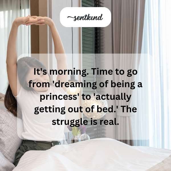 A sleepy person is buried under blankets, resisting the urge to get out of bed as morning light peeks through the window.