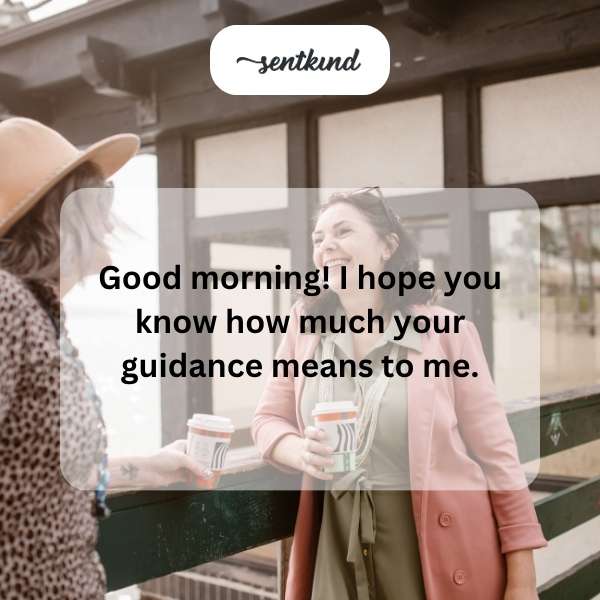 A person is gratefully receiving advice and support from a mentor.