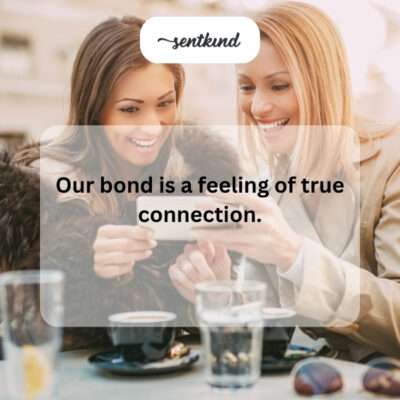 Deep bond with friend.