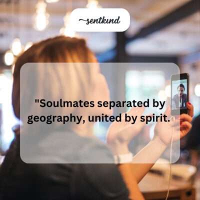 Soulmates united by spirit, separated by distance.