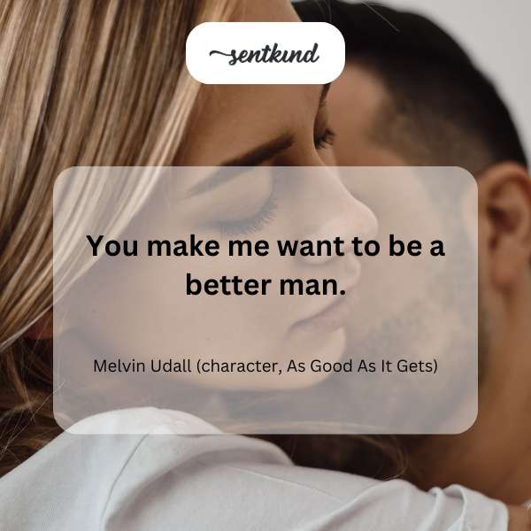 A man and a woman share a heartfelt moment, gazing into each other's eyes with emotional expressions.