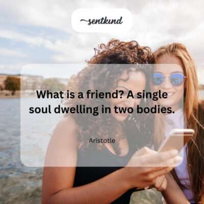 A photo depicting two friends standing together, sharing a profound moment of connection, symbolizing their intertwined lives.