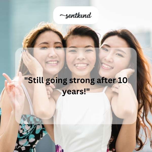 A vibrant photo collage displays a collection of cherished moments and milestones from the past decade.