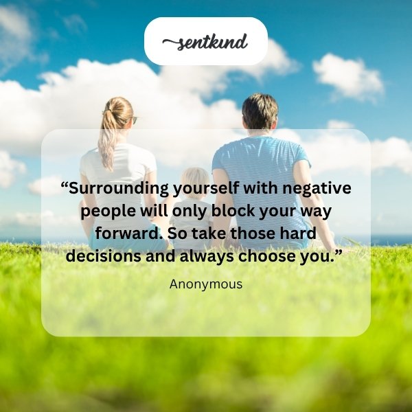 A solitary figure stands on a brightly lit path looking forward, with the faded outlines of burned bridges and cut ties barely visible in the misty distance behind them.