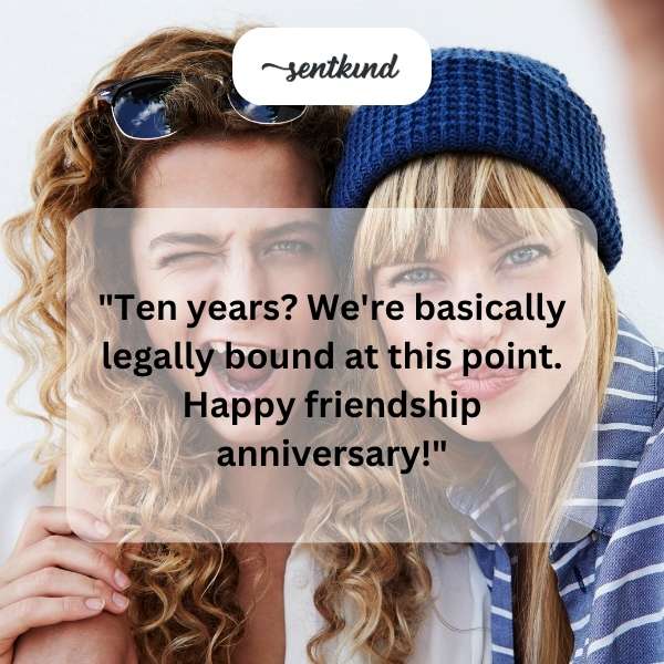 Two friends laughing together while reminiscing, symbolizing a long-standing bond and shared memories.
