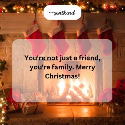 Friend who is family, Merry Christmas.