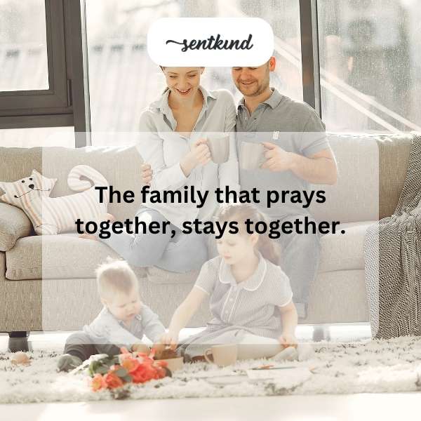 Praying family unity.